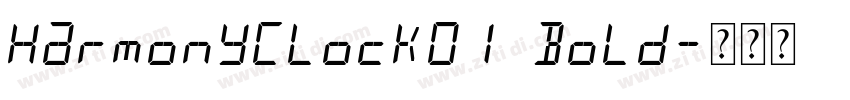 HarmonyClock01 Bold字体转换